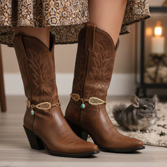 Brand New Women 2PCS Gold Boot Chain Bracelet Arrowhead Charm Turquoise Shoe Anklet BC60