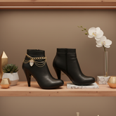 Brand New Women 2PCS Gold Boot Chain Bracelet Waves Bling Bead Charm Shoe Anklet BC66