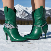 Brand New Women Silver Metal Boot Chain Bracelet Shoe Anklet Arrowhead Charm SET BC165