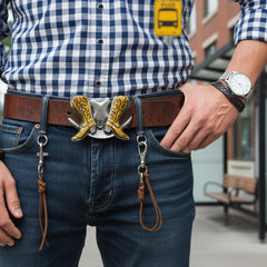 NEW Belt Buckle Men Women Silver Metal Western Rodeo Boot Cowboy Hat 3D Texas Horseshoe