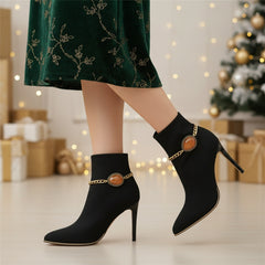 Brand New Women Gold Metal Boot Chain Bracelets SET Shoe Anklet Brown Water Drop Big Bead Charm 2PCS BC995