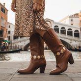 Brand New Women Gold Metal Boot Chain Bracelet Shoe Anklet Textured Circle Round Charms SET BC145