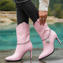 Brand New Women Silver Metal Boot Chain Bracelet Shoe Anklet Bling Disco Ball Charm SET BC153