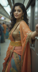 Women Tie Fashion Belt Yellow Gold Beads Wrap Around Hip High Waist Adjustable Size Band M L