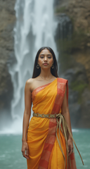 Nice Ivory Beige Tie Waist Faux Suede Belt Silver Metal Rings S M