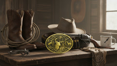 NEW Men Gold Metal Belt Buckle Deer Nature Western Fashion Accessory Oval Shape