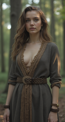 Cool Fun Women Classic Fashion Hip Waist Belt Brown Beige Braided Fabric Buckle S M