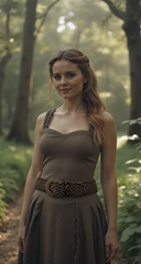 Cool Fun Women Classic Fashion Hip Waist Belt Brown Beige Braided Fabric Buckle S M