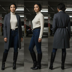 Brand New Women Black Skinny Elastic Waistband Fashion Belt Gold Metal Bling Bow Ribbon Buckle Size S M - WB9