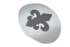 New Men Western Fashion Belt Buckle Silver Metal Cowboy Fleur De Lis Bling Oval Lily