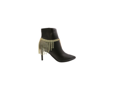 Brand New Women Gold Metal Boot Chain Bracelet Shoe Anklet Bling Mint Beads Fringes Dangle Charm SET BC302