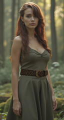 Two Tone Faux Leather Classic Braided Belt