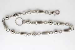 Brand New Men Silver Metal Pocket Chain With Screw And Ball Hardware Long Rider Keychain 28" M26
