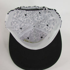 Brand New Adult White Leopard Print Boss Text Cap Black Brim Adjustable Baseball Hat Unisex M17