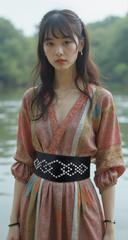 Wide Faux Leather Black Elastic Belt Squares S M