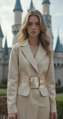 Gold Extra Long Fabric Wide Waistband Fashion Belt Adjustable Size XS L