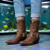 Brand New Women 2PC Gold Boot Chain Bracelet Cobra Snake Charm Shoe Anklet BC68