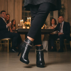 Brand New Women 2PCS Silver Metal Boot Chain Bracelet Shoe Anklet Bling Long Horn Bull Charm Set Texas Cow Fashion Jewelry - A PAIR BC34