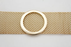 Brand New Women Gold Metal Boot Chain Bracelet Shoe Anklet Mesh Band Circle Charm SET BC297