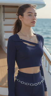 Chunky Oval Thick Metal Chain Link Belt