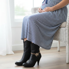 Brand New Women 2PCS Gold Metal Boot Chain Bracelet Octopus Charm Shoe Anklet BC74