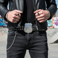 New Men Women Silver Metal Belt Buckle CA State California 10 Freeway Bling Western