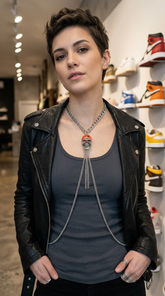Brand New Women’s Silver Metal Body Chain Harness Necklace Women Red Skull Charm Punk Rock - WN29