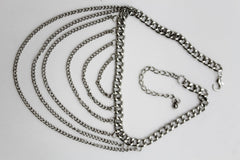 Brand New Women Silver Metal Boot Chain Bracelet Shoe Anklet Multi Waves Strands Charm SET BC139