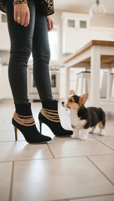 Brand New Women Gold Boot Chain Shoe Bracelet Anklet Multi Strands Links Charm SET BC94