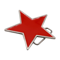 NEW Red Star Enamel Metal Belt Buckle