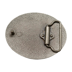 NEW Men Women Native Ethnic Style Oval Shaped Silver & Turquoise Belt Buckle