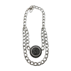 Brand New Women 2PCS Silver Metal Boot Chain Bracelet Shoe Anklet Wave + Bling Charm Set Fashion Jewelry - A PAIR BC16