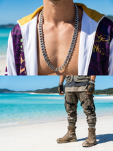 Brand New Men Silver Metal Chain Links Fashion Necklace Long Streetwear Heavy Duty Strong - M6