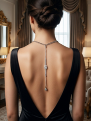 Unique Silver-Tone Rhinestone Back Jewelry Gift Handmade in USA Women WN81