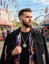 Brand New Men Gold Metal Chain Fashion Necklace Long Streetwear Marijuana Weed Charm - M5