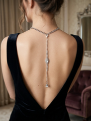 Unique Silver-Tone Rhinestone Back Jewelry Gift Handmade in USA Women WN81