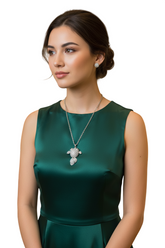 Brand New Long Silver Tone Fish Necklace Rhinestone Animal Pendant Women 26-28 in WN56 (Copy)
