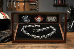 22" Double Sided Clasp Skeleton Head Skull Wallet Chain Fashion Accessory Biker