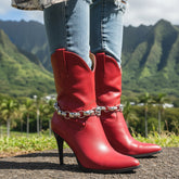 Brand New Women Silver Metal Boot Chain Bracelet Shoe Anklet Skulls Charm SET BC167