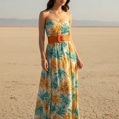 Brand New Women Orange Colorful Elastic Waistband Fashion Belt Big Buckle Size S M - WB25