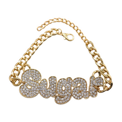 Brand New Women Gold Metal 2PCS Boot Chain Bracelet Shoe Anklet Bling Sugar Charm Fashion Jewelry Set - A PAIR BC5