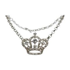 Brand New Women Silver Metal 2PCS Boot Chain Bracelet Shoe Anklet Bling Crown Queen Charm Fashion Jewelry Set - A PAIR BC7