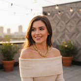 Hot Women Fashion Jewelry Necklace Gold Metal Chain Double Braided Links Twisted Gold Double Braided Chain Link Necklace