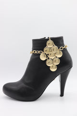 Brand New Women 2PCS Gold Metal Boot Chain Bracelet Grapes Charm Shoe Anklet BC79