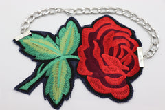 Brand New Women 2PCS Boot Chain Bracelet Flower Patch Embroidery Charm Shoe Band Anklet BC67