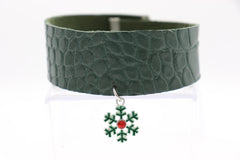 Brand New Women 2PCS Boot Chain Green Band Shoe Snowflake Charm Anklet Wrap Around Holiday BC47