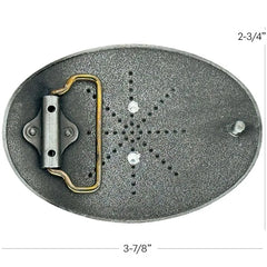 NEW Men Women Silver Metal Buckle Western Bull Long Horn TX Cow Oval Casual Wear