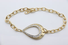 Brand New Women 2PCS Gold Metal Boot Chain Bracelet Bling Drop Charm Shoe Anklet BC80