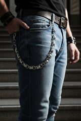 NEW 20" Skull Skeleton Head Wallet Chain Jeans Key Holder Chain Men Women