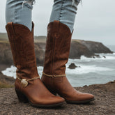 Brand New Women Gold Metal Boot Chain Bracelet Shoe Anklet Bling Seashell Charm SET BC151